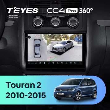 Штатная магнитола Teyes CC4 Pro 360 8/128 Volkswagen Touran 2 1T (2010-2015)