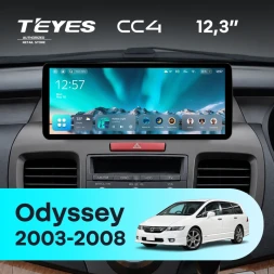 Штатная магнитола Teyes CC4 12.3" 6/64 Honda Odyssey 3 RL3 RL4 (2003-2008) Правый руль