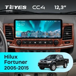 Штатная магнитола Teyes CC4 12.3" 6/64 Toyota Hilux (2008-2015) (с конд., без кнопок на руле)