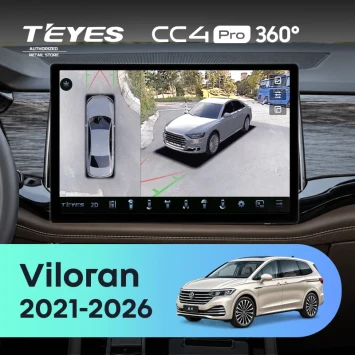 Штатная магнитола Teyes CC4 Pro 360 12/256 Volkswagen Viloran (2021-2026) (13")