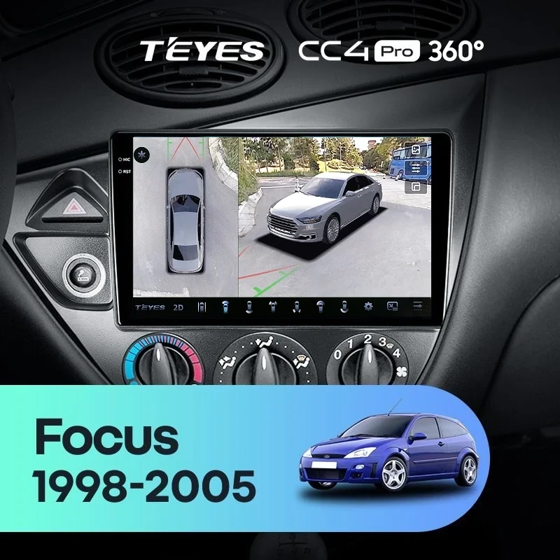Штатная магнитола Teyes CC4 Pro 360 8/128 Ford Focus 1 (1998-2005)