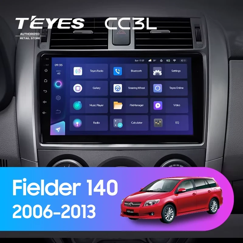 Штатная магнитола Teyes CC3L 4/64 Toyota Corolla Fielder 140 (2006-2013) Тип-B