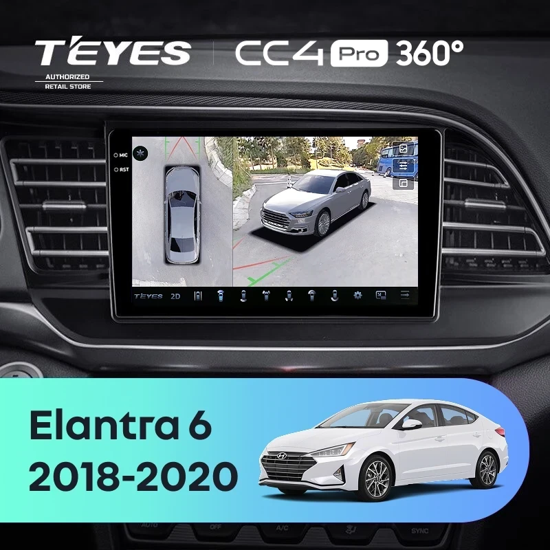 Штатная магнитола Teyes CC4 Pro 360 8/128 Hyundai Elantra 6 (2018-2020) Тип-B (13")