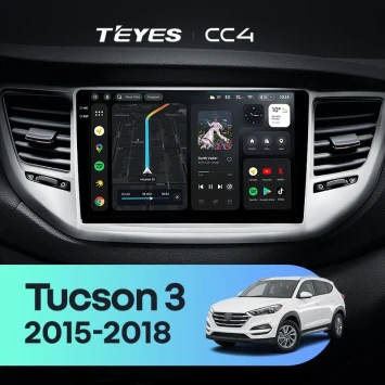 Штатная магнитола Teyes CC4 8/128 Hyundai Tucson 3 (2015-2018) Тип-B