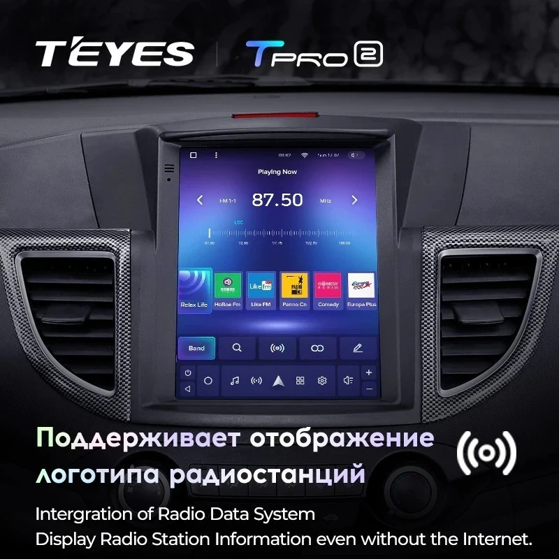 Штатная магнитола Tesla style Teyes TPRO 2 4/64 Honda CR-V 4 RM RE (2011-2015) Тип-B