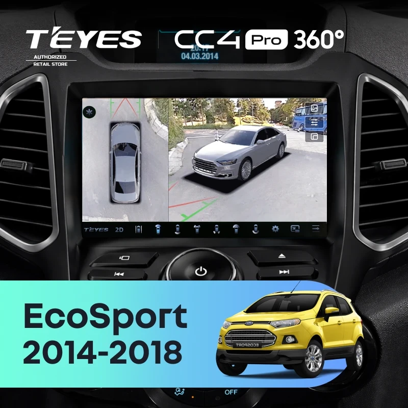 Штатная магнитола Teyes CC4 Pro 360 8/128 Ford EcoSport (2014-2018) F2