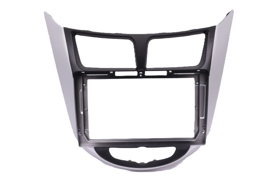 Переходная рамка Hyundai Solaris 1 (2010-2016) (черно-серый) F4 (9")