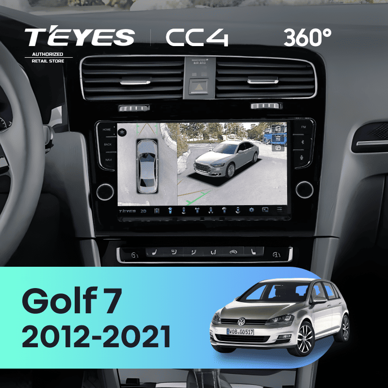 Штатная магнитола Teyes CC4 360 8/128 Volkswagen Golf 7 (2012-2021) (с кнопками)