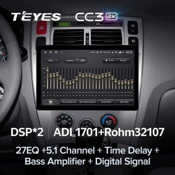 Штатная магнитола Teyes CC3 2K 6/128 Hyundai Tucson 1 (2004-2009) F1 (13")