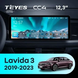 Штатная магнитола Teyes CC4 12.3" 8/128 Volkswagen Lavida 3 (2019-2023) F1