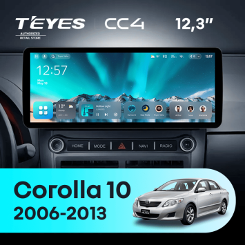 Штатная магнитола Teyes CC4 12.3" 6/64 Toyota Corolla 10 E140 E150 (2006-2013)