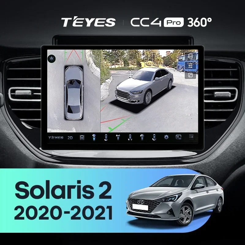 Штатная магнитола Teyes CC4 Pro 360 12/256 Hyundai Solaris 2 (2020-2021) (11")