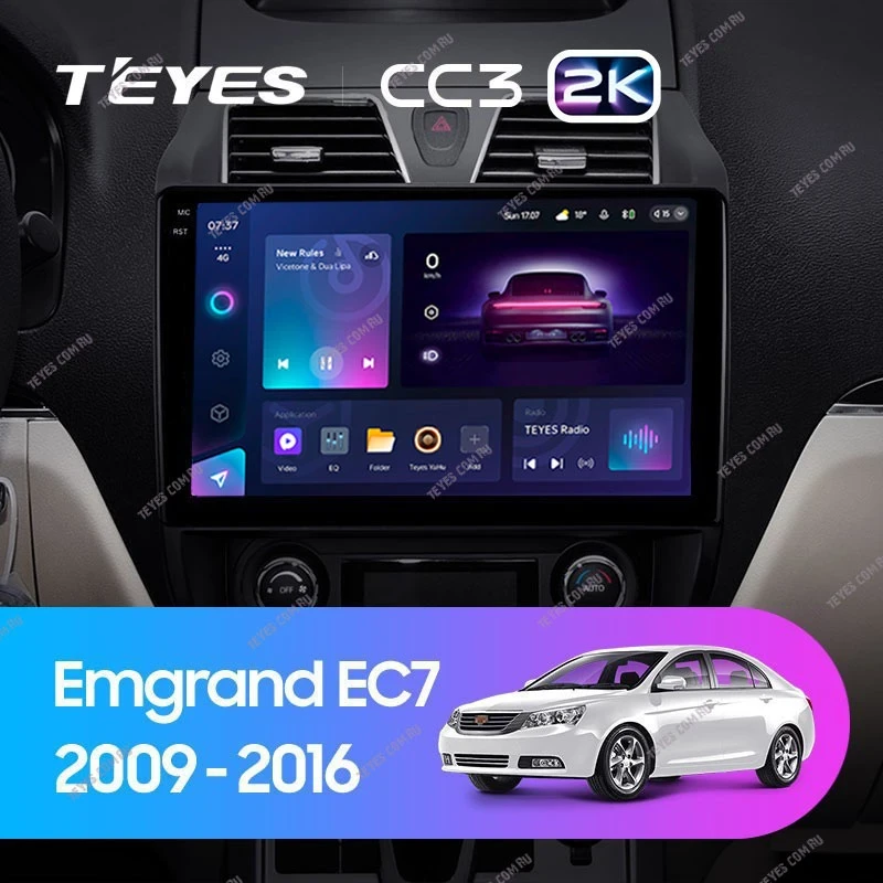 Штатная магнитола Teyes CC3 2K 4/32 Geely Emgrand EC7 1 (2009-2016)