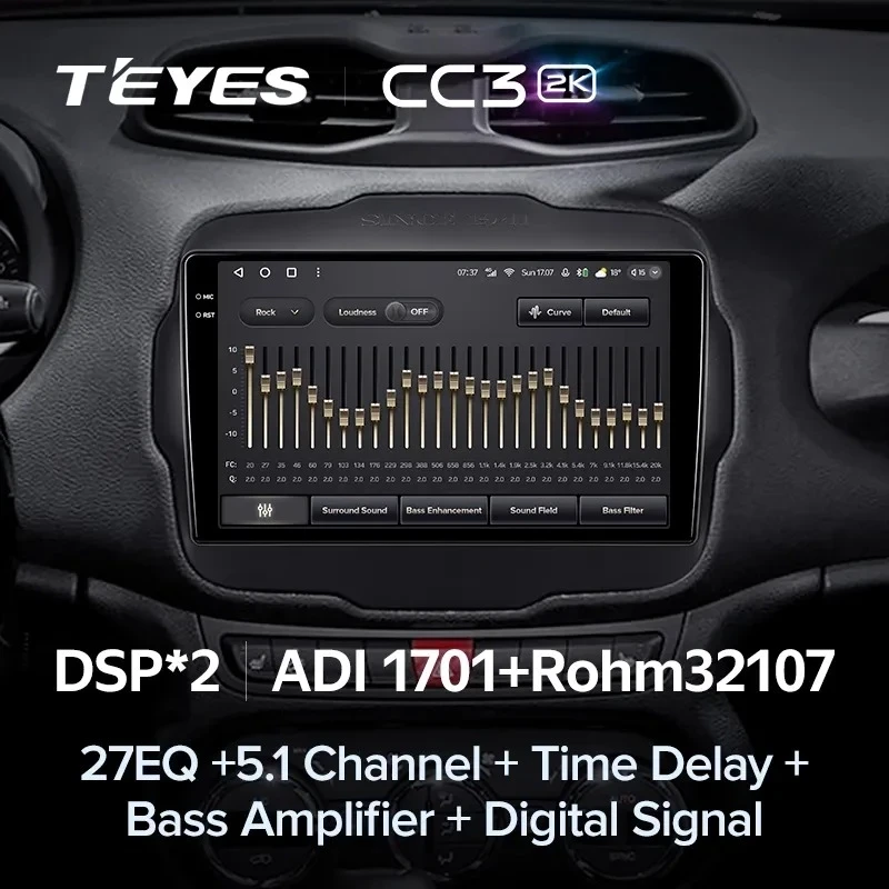 Штатная магнитола Teyes CC3 2K 4/32 Jeep Renegade (2014-2018)