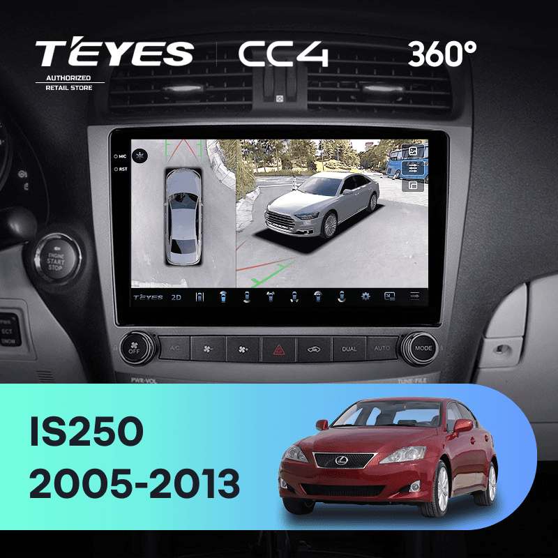Штатная магнитола Teyes CC4 360 8/128 Lexus IS250 XE20 (2005-2013) (Lp)