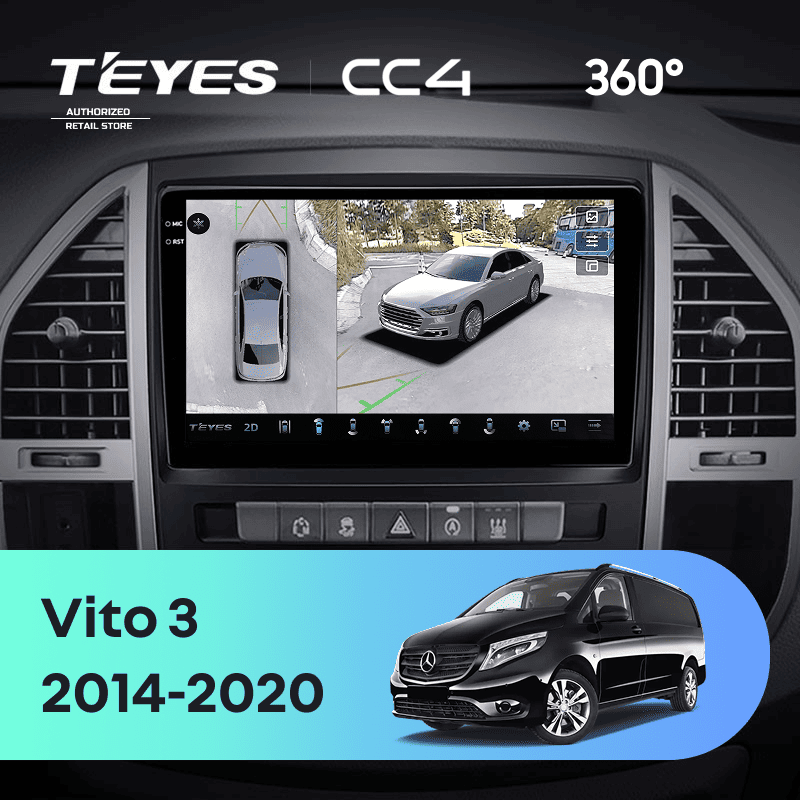 Штатная магнитола Teyes CC4 360 8/128 Mercedes-Benz Vito 3 W447 (2014-2020)