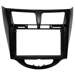 Переходная рамка Hyundai Solaris 1 (2010-2016) (черный матовый) F3 (9")