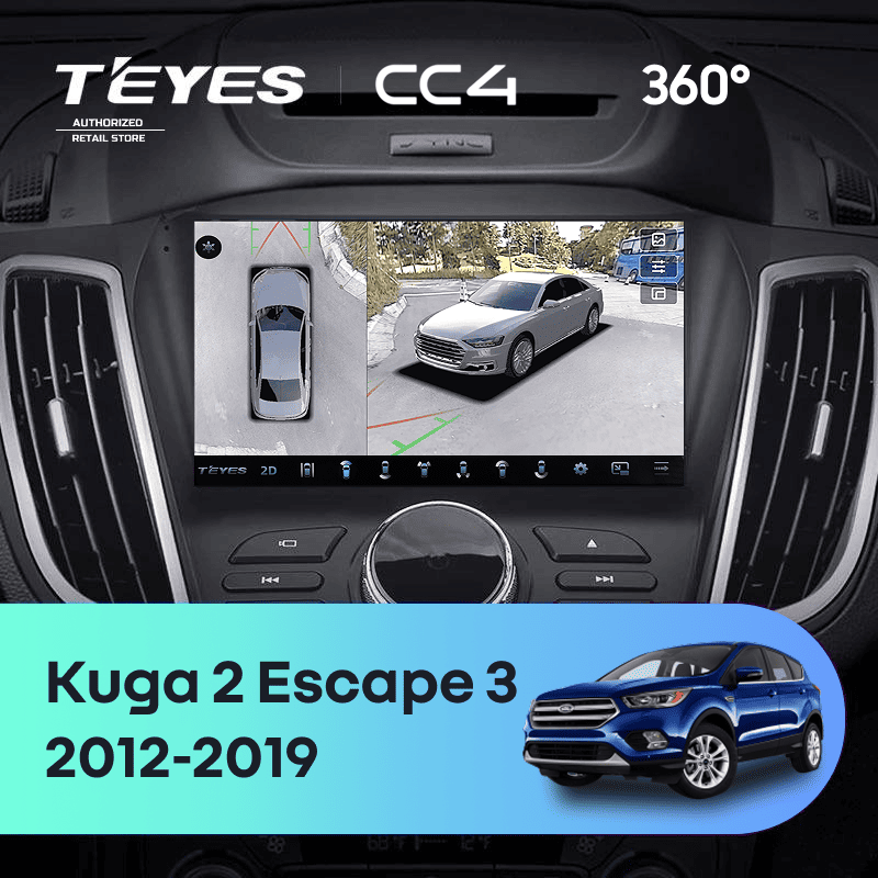 Штатная магнитола Teyes CC4 360 8/128 Ford Kuga 2 (2012-2019) Тип-B
