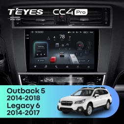 Штатная магнитола Teyes CC4 Pro 8/128 Subaru Legacy 6 (2014-2017)