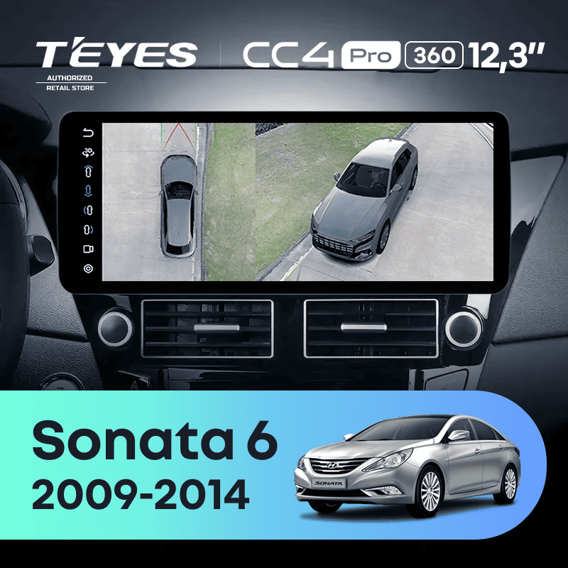 Штатная магнитола Teyes CC4 Pro 12.3" 360 8/128 Hyundai Sonata 6 YF (2009-2014)