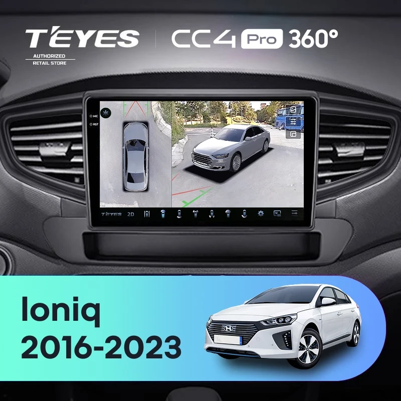 Штатная магнитола Teyes CC4 Pro 360 8/128 Hyundai Ioniq AE (2016-2023) Тип-A