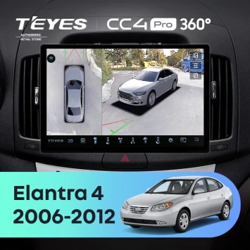 Штатная магнитола Teyes CC4 Pro 360 12/256 Hyundai Elantra 4 HD (2006-2012) (13")