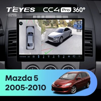 Штатная магнитола Teyes CC4 Pro 360 12/256 Mazda Premacy 2 (2005-2010) (13")