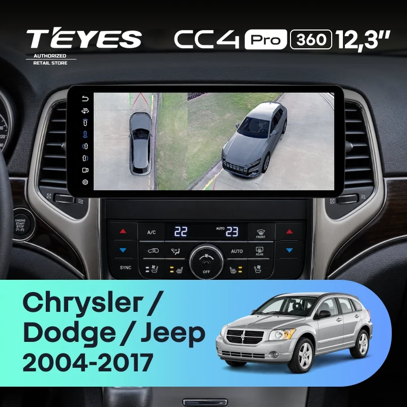 Штатная магнитола Teyes CC4 Pro 12.3" 360 8/128 Dodge Nitro (2007-2011)