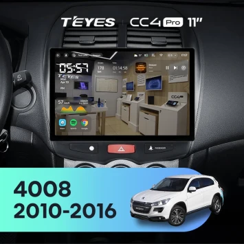 Штатная магнитола Teyes CC4 Pro 12/256 Peugeot 4008 (2010-2016) F1 Тип-A (11")