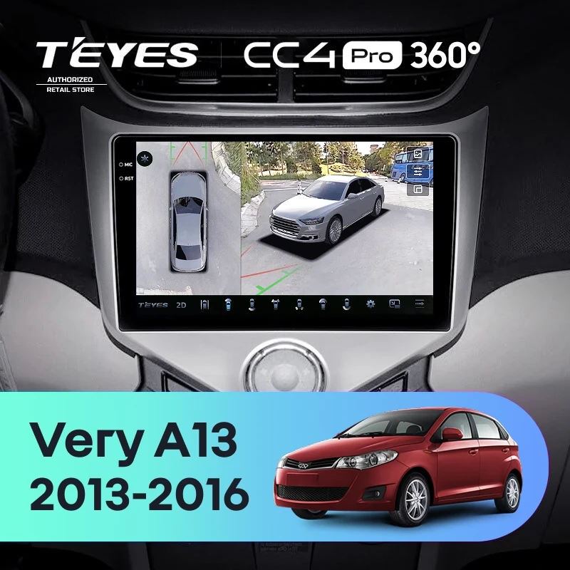 Штатная магнитола Teyes CC4 Pro 360 12/256 Chery Very A13 (2013-2016) F1