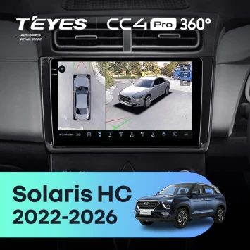 Штатная магнитола Teyes CC4 Pro 360 8/128 Solaris HC (2022-2026) (глянец) F2