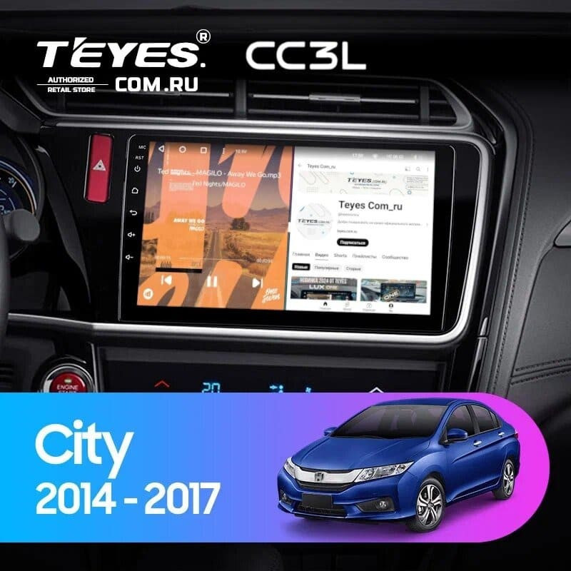 Штатная магнитола Teyes CC3L 4/64 Honda City (2014-2017) Тип-A