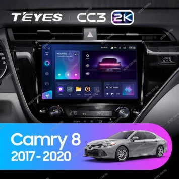 Штатная магнитола Teyes CC3 2K 360 6/128 Toyota Camry 8 XV 70 (2017-2020) F1