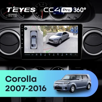 Штатная магнитола Teyes CC4 Pro 360 8/128 Toyota Corolla Rumion E150 (2007-2016)