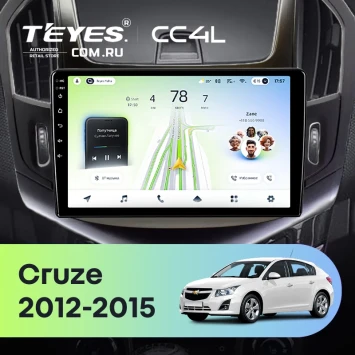 Штатная магнитола Teyes CC4L 4/64 Chevrolet Cruze J300 J308 (2012-2015) F2 (черная)