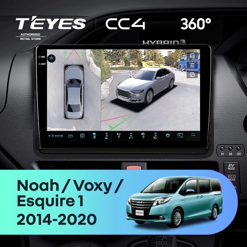 Штатная магнитола Teyes CC4 360 6/64 Toyota Voxy III R80 (2014-2020) F2 Правый руль
