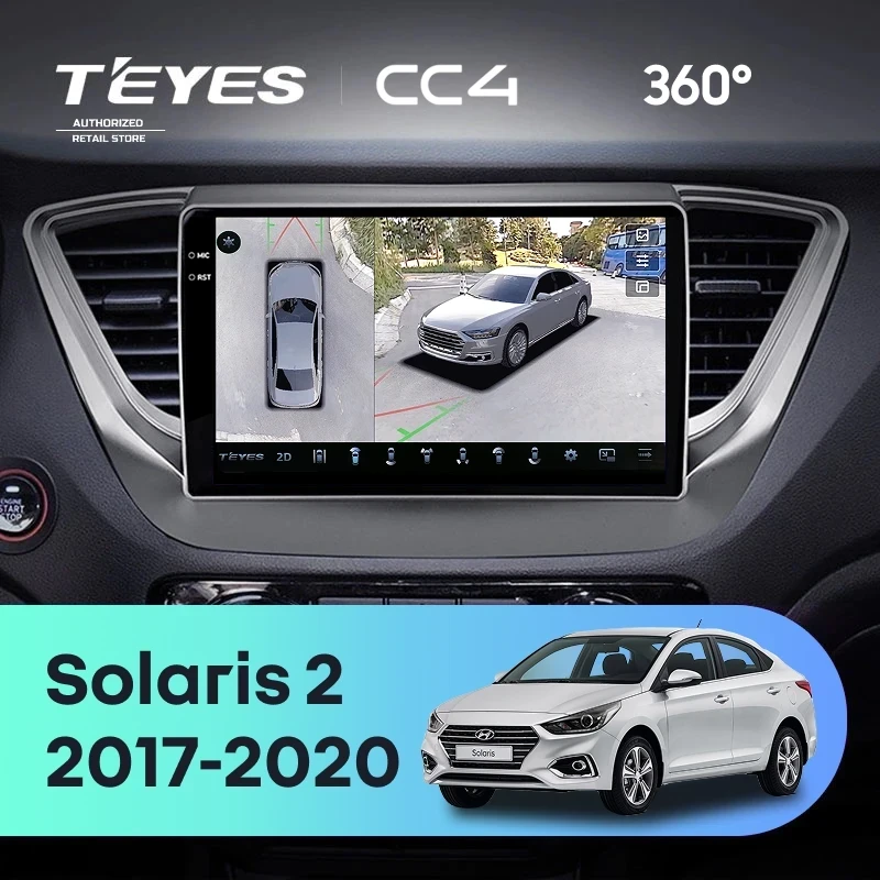 Штатная магнитола Teyes CC4 360 6/64 Hyundai Solaris 2 (2017-2020) F1 Тип-A