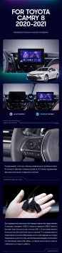 Штатная магнитола Teyes CC3 2K 6/128 Toyota Camry 8 XV 70 (2020-2021)