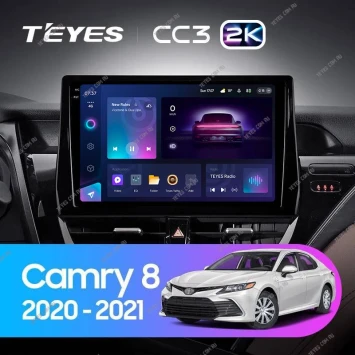 Штатная магнитола Teyes CC3 2K 6/128 Toyota Camry 8 XV 70 (2020-2021)