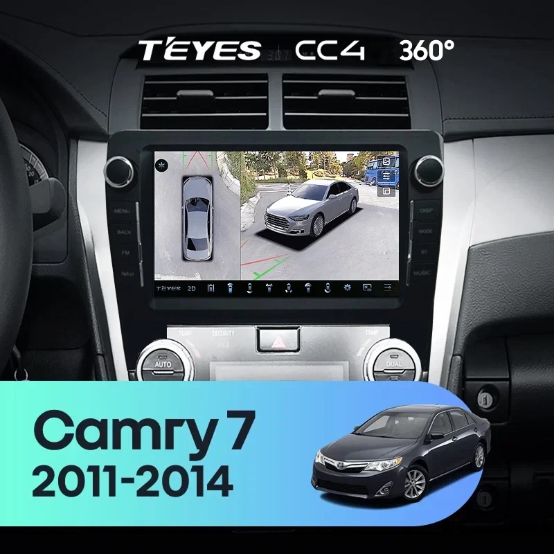 Штатная магнитола Teyes CC4 360 6/64 Toyota Camry 7 XV 50 55 (2011-2014) F3 с кнопками