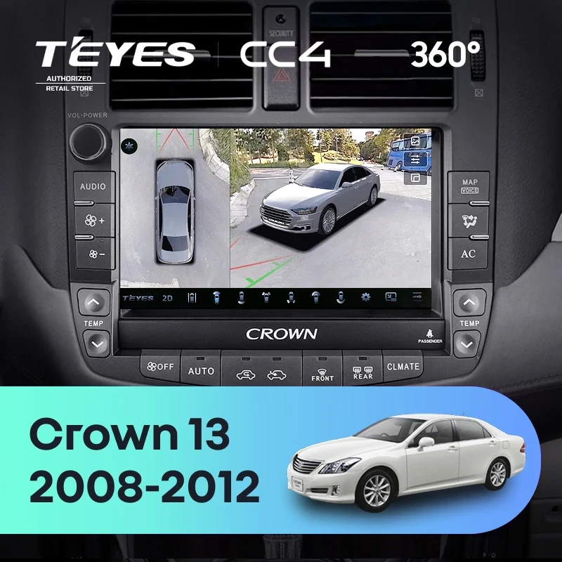 Штатная магнитола Teyes CC4 360 8/128 Toyota Crown 13 S200 (2008-2012) Тип-A
