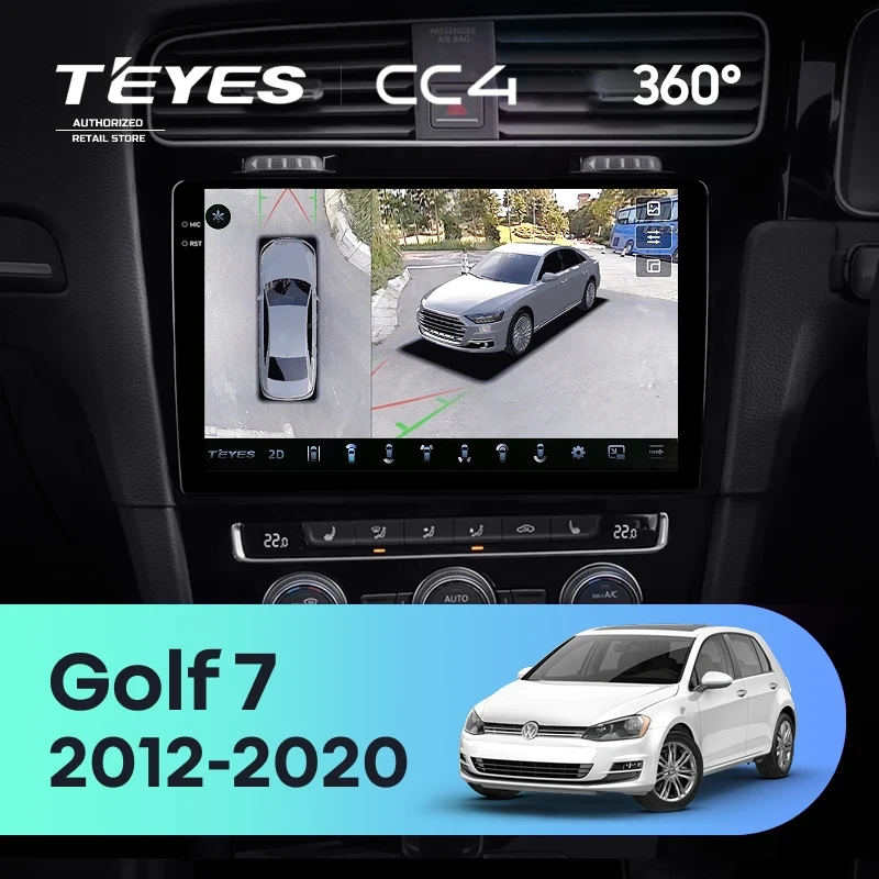 Штатная магнитола Teyes CC4 360 8/128 Volkswagen Golf 7 MK7 (2012-2020) Правый руль