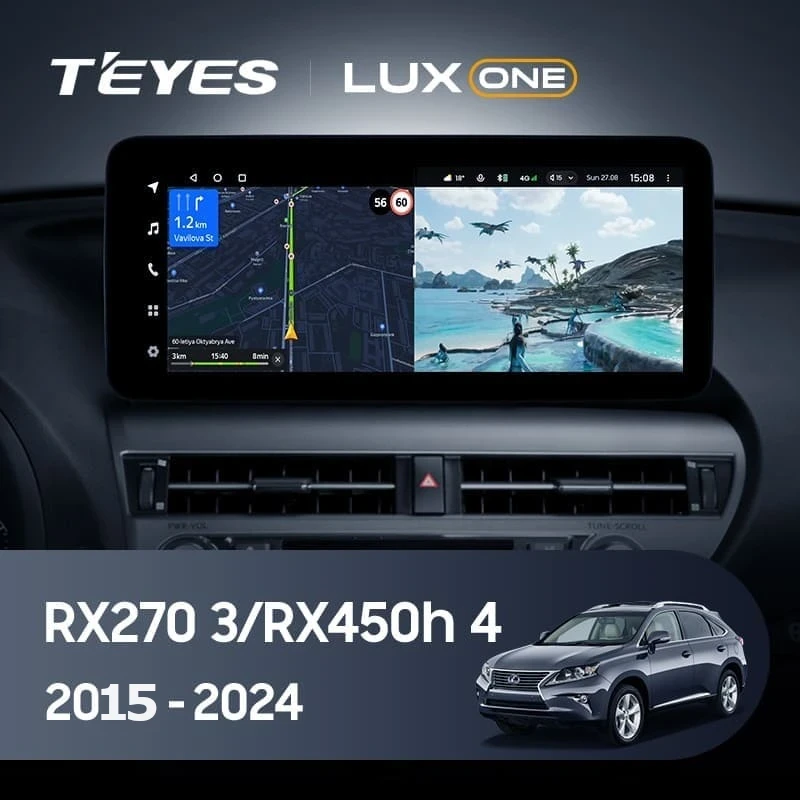 Штатная магнитола Teyes LUX ONE 360 6/128 Lexus RX450h 4 AL20 (2015-2024) Тип-A