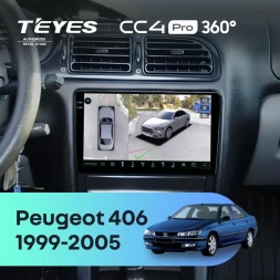 Штатная магнитола Teyes CC4 Pro 360 12/256 Peugeot 406 (1999-2005)