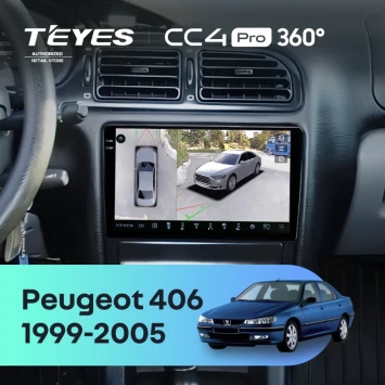 Штатная магнитола Teyes CC4 Pro 360 12/256 Peugeot 406 (1999-2005)