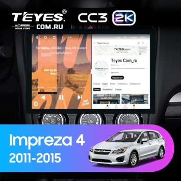 Штатная магнитола Teyes CC3 2K 4/64 Subaru Impreza 4 (2011-2015) Тип-B (13")
