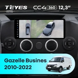 Штатная магнитола Teyes CC4 12.3" 360 6/64 GAZ Gazelle Busines (2010-2022) (авто с клим., с RGB деф.)