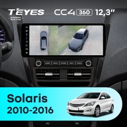 Штатная магнитола Teyes CC4 12.3" 360 6/64 Hyundai Solaris 1 (2010-2016) F2
