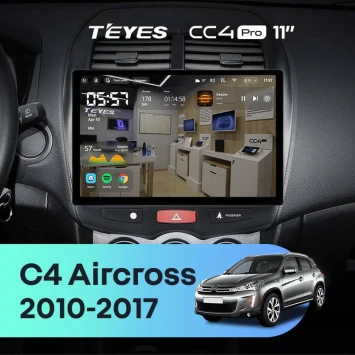 Штатная магнитола Teyes CC4 Pro 8/128 Citroen C4 Aircross (2010-2017) F1 Тип-A (11")