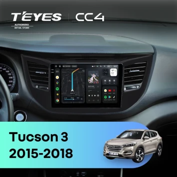 Штатная магнитола Teyes CC4 8/128 Hyundai Tucson 3 (2015-2018) Тип-B (черная)